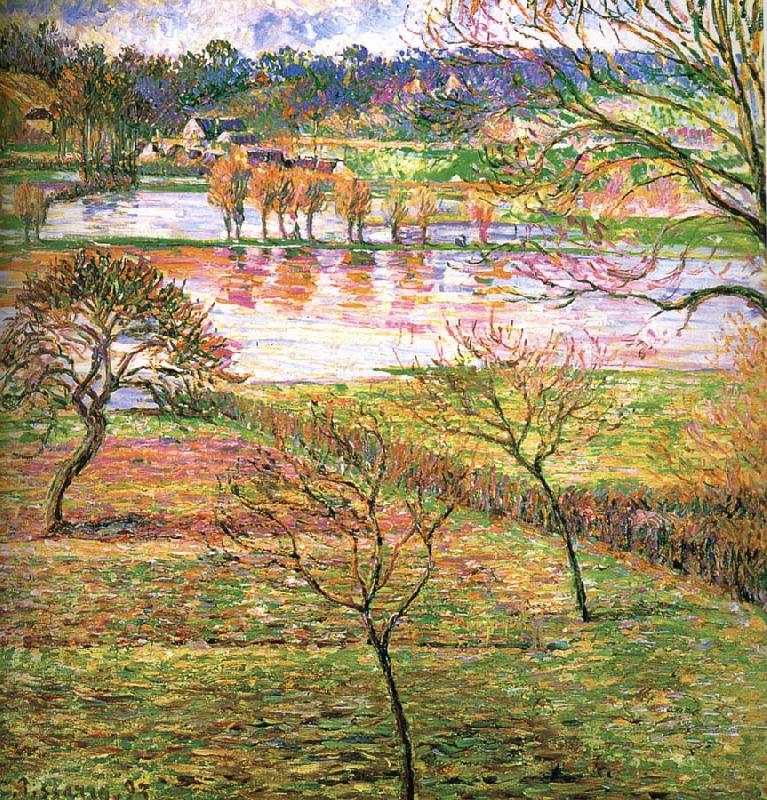 Camille Pissarro Flooding China oil painting art
